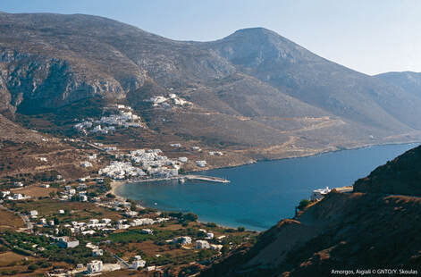 Aigiali, Amorgos. Photo courtesy of GNTO by Y. Skoulas.